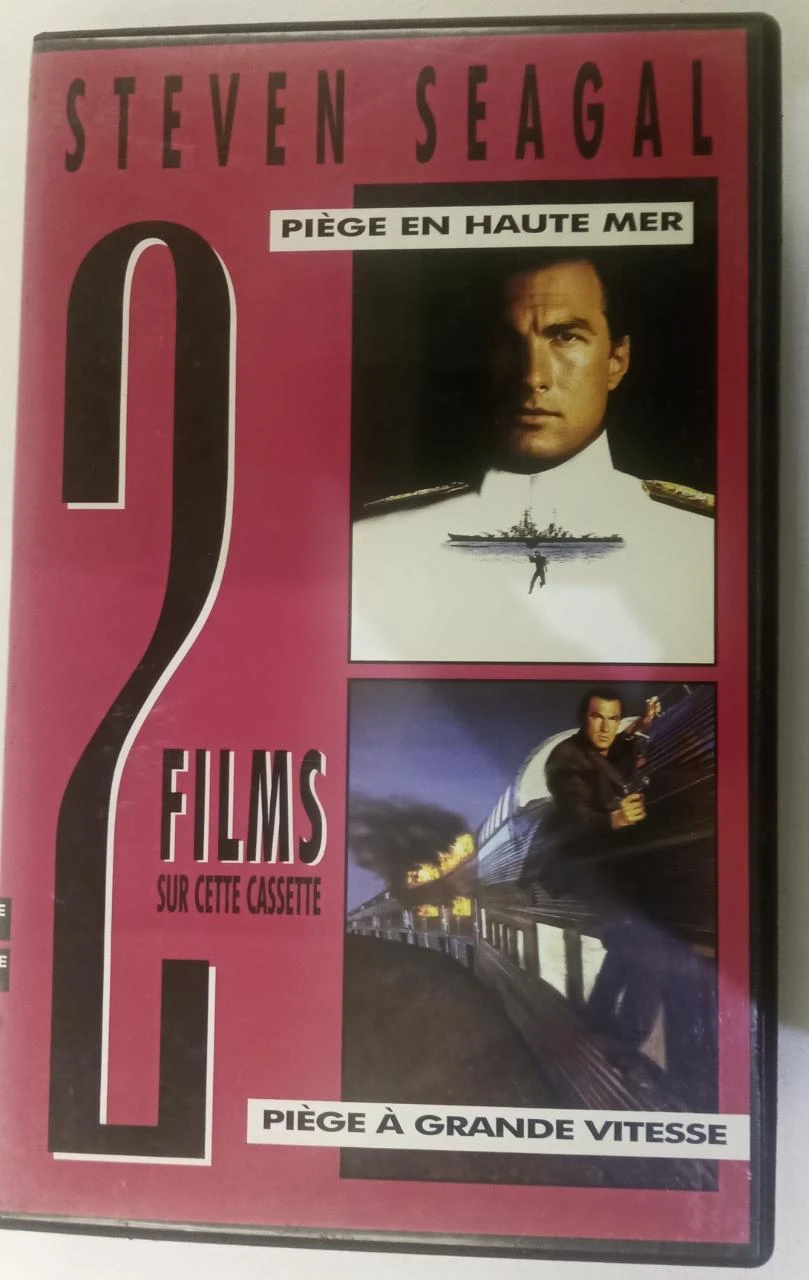 VHS Steven Seagal – Piège en haute mer + Piège à grande vitesse – 2 films sur un